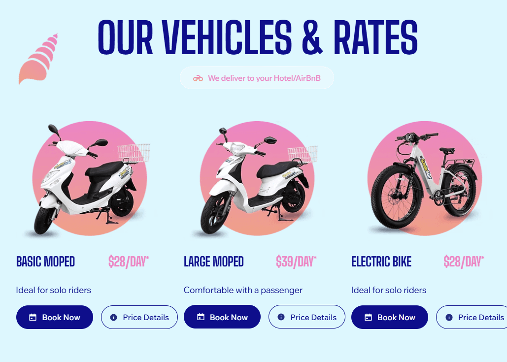 Elbow Beach Cycles screen 2